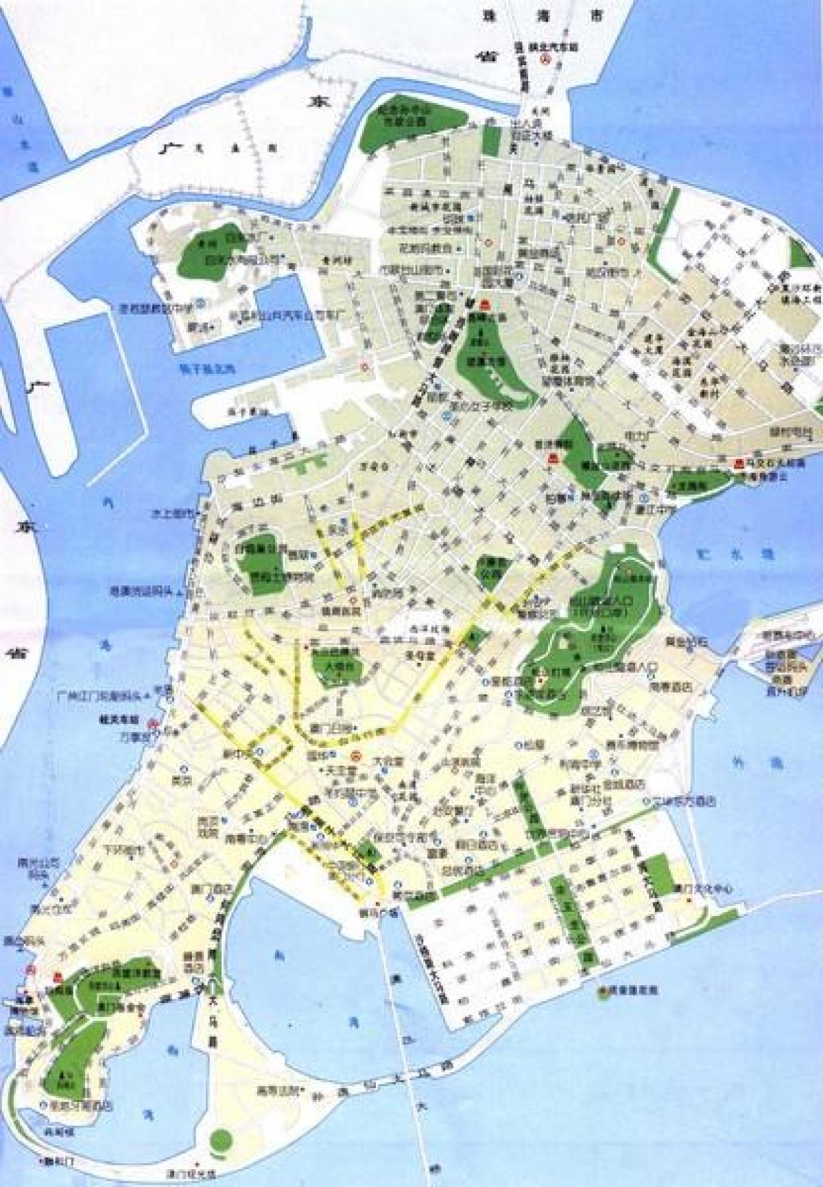 mapa ulica Makao 