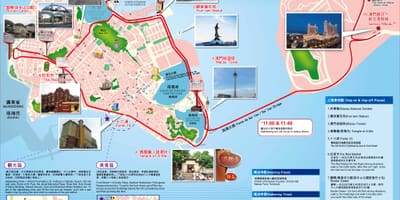 Karta znamenitosti Macau