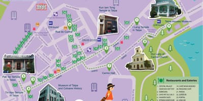 Besplatan prijevoz Makao karta autobusnih linija